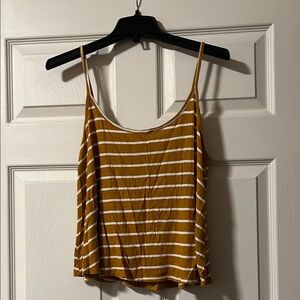 Forever 21 Yellow and Brown Crop Camisole